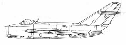 MiG-17 line drawing